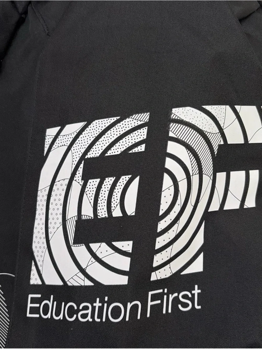 Education First EF Black Backpack with Logo